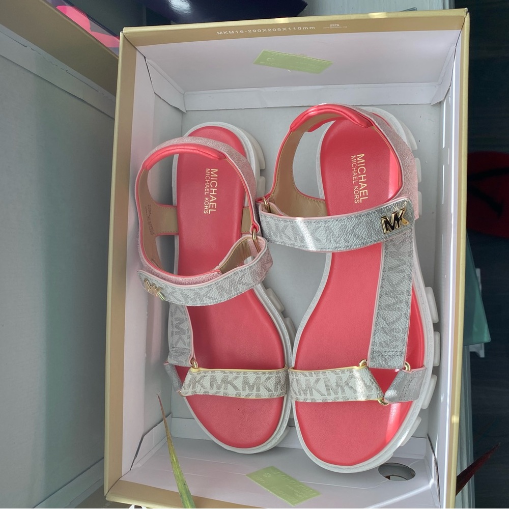 Michael Kors Pink and Silver Sandals